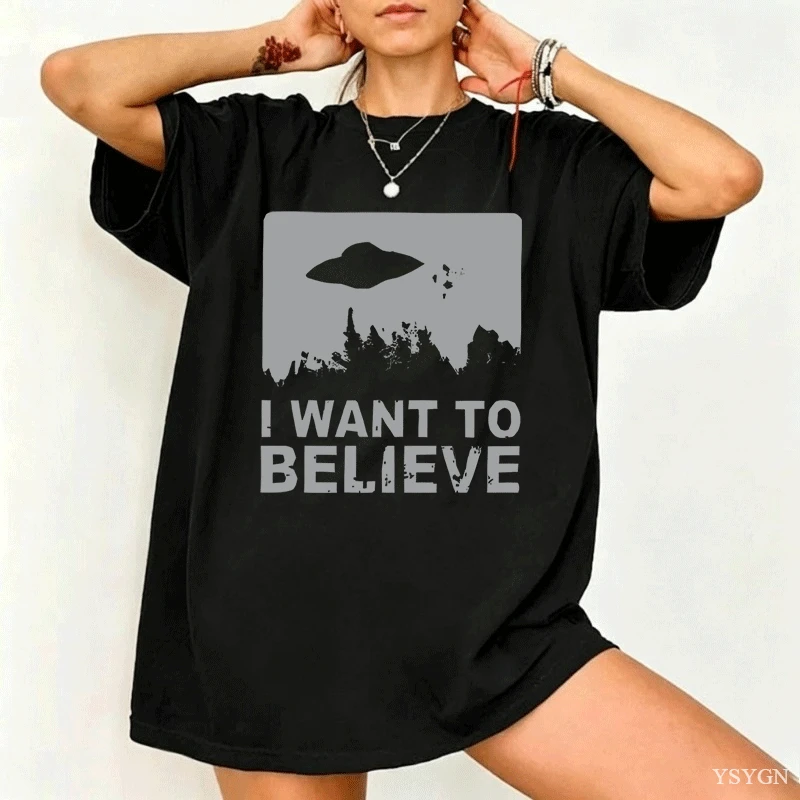 Vintage Fashion Quotes - I Want To Believe Vintage Ufo