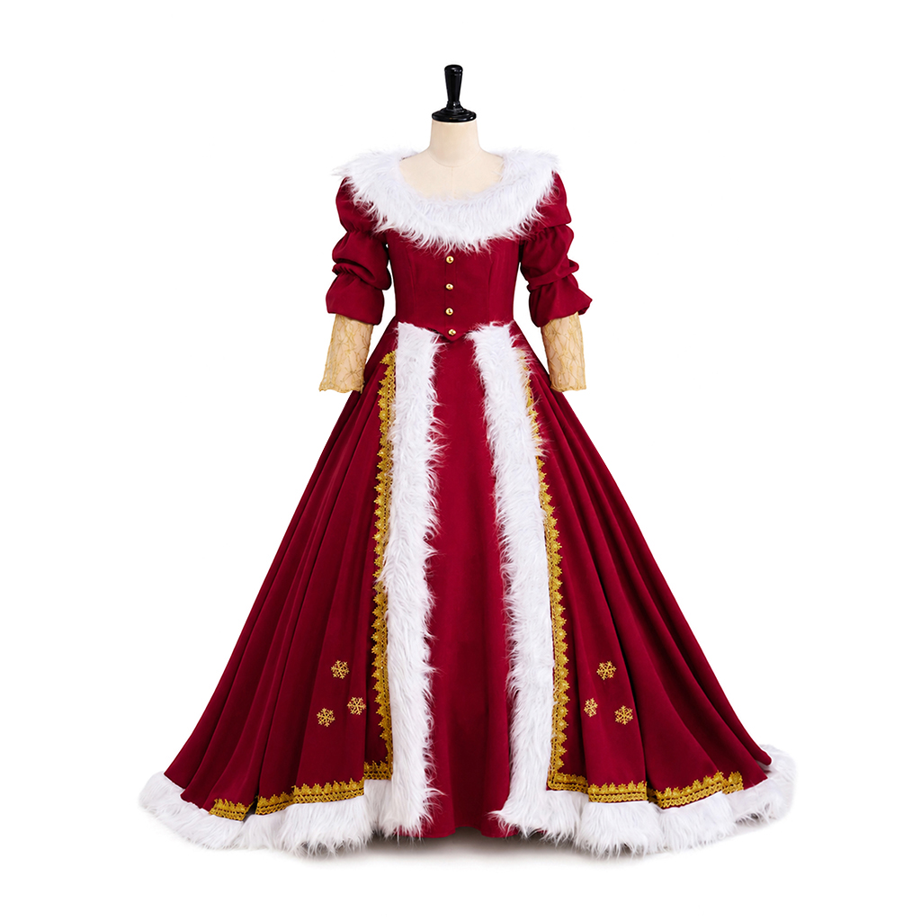 Deluxe Mrs Claus Costumes Adul - Vintage Fashion Dresses recension och pris